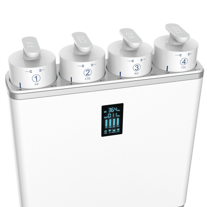 Introducing the Echo Reverse Osmosis system, a high-quality solution for clean, great-tasting water at home. This advanced, tankless system is designed to fit easily under your sink. With 4-stage filtration, it effectively reduces contaminants like chlori