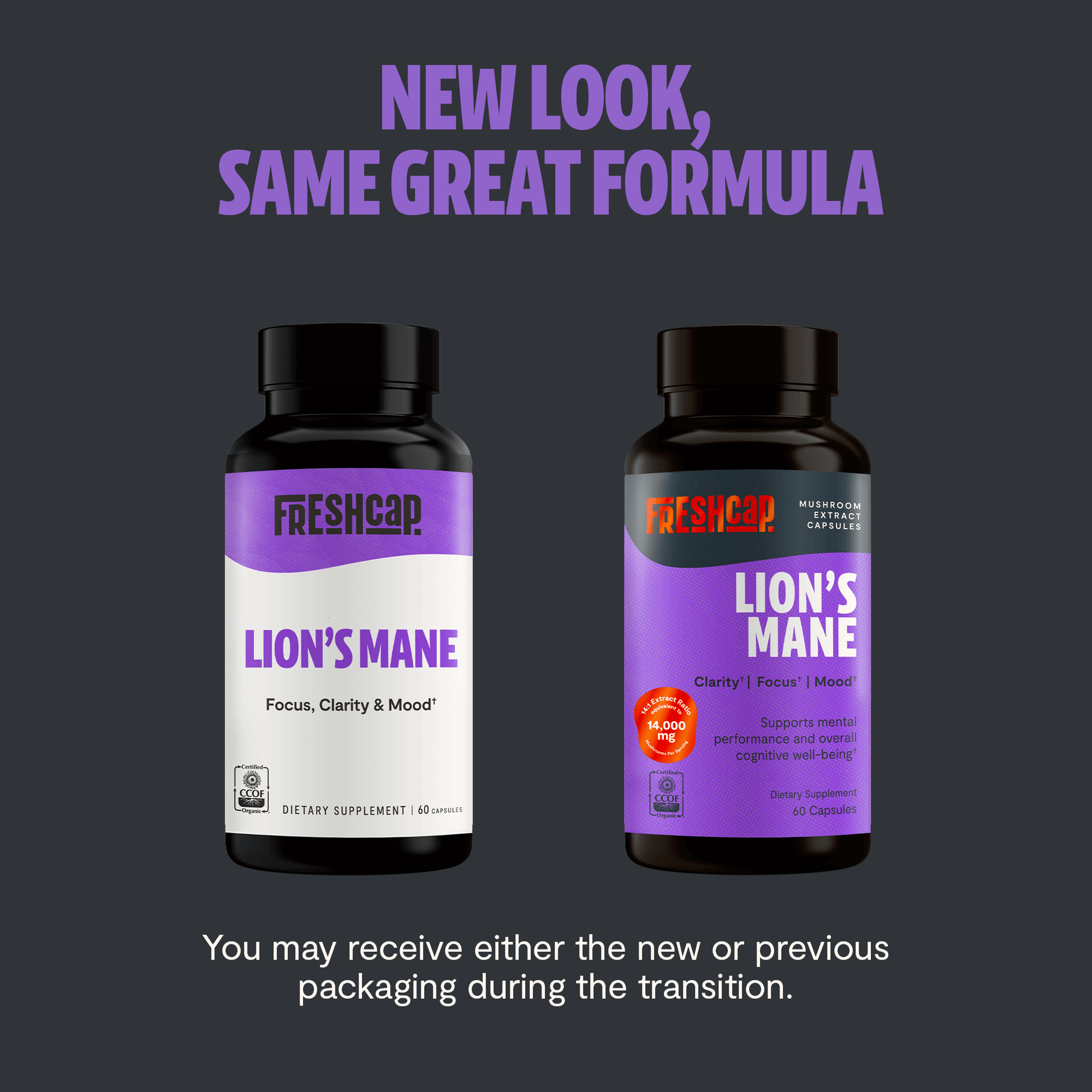 Premium Lion's Mane mushroom supplement for mental clarity and cognitive function. Triple-extracted for maximum potency, delivering 14,000mg raw mushroom power in convenient capsules.