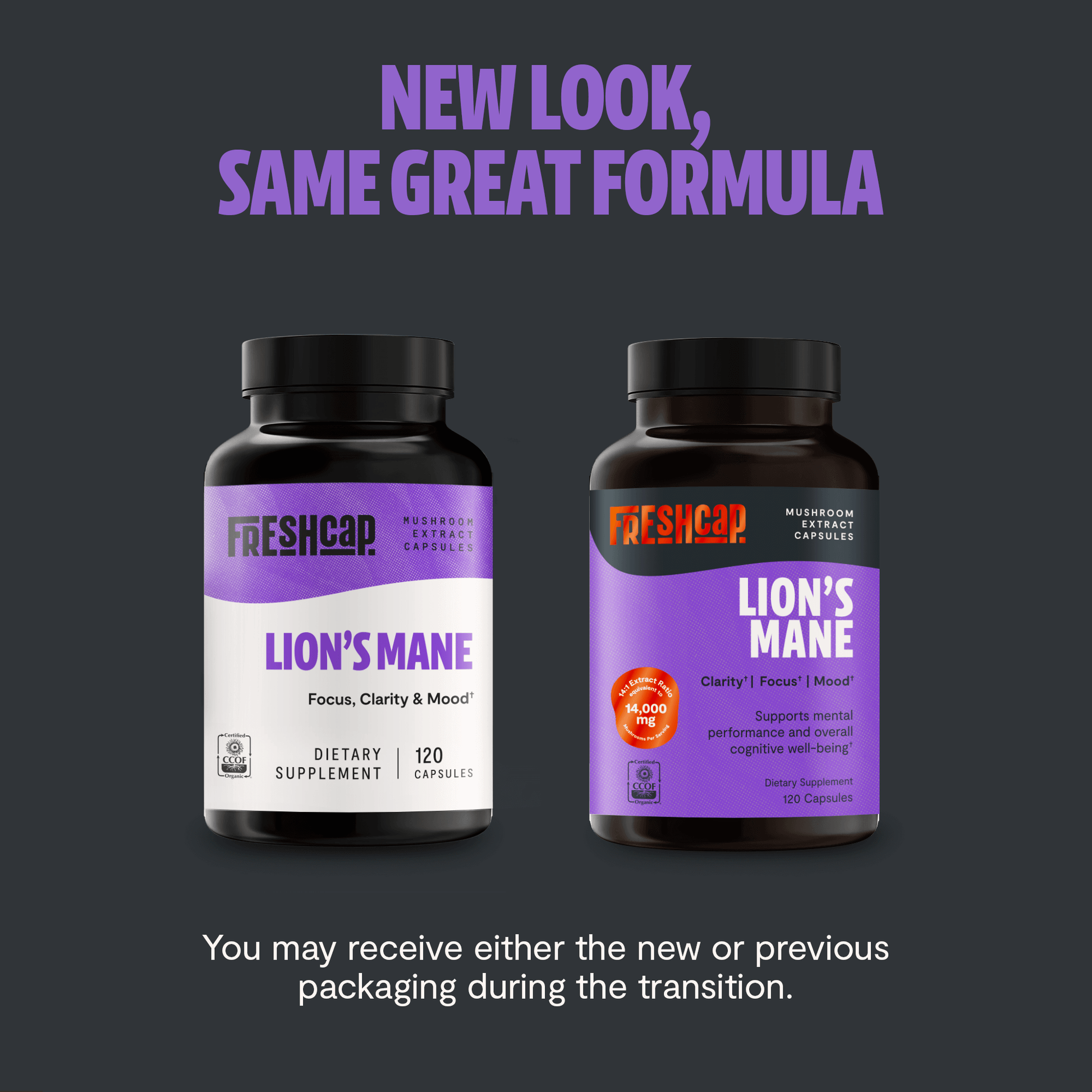 Premium Lion's Mane mushroom supplement for mental clarity and cognitive function. Triple-extracted for maximum potency, delivering 14,000mg raw mushroom power in convenient capsules.