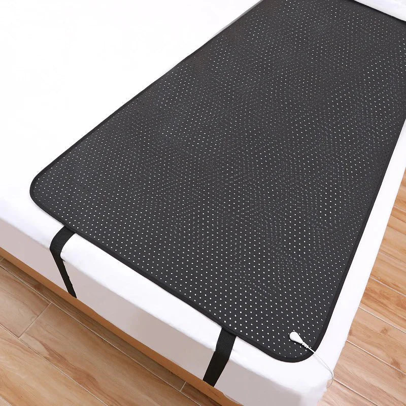 The Grounding Mat for Bed from LumyHealth is designed to provide a natural, non-invasive way to reconnect your body with the earth’s energy while you sleep. Made with high-quality conductive materials, this mat helps to ground your body, which may support