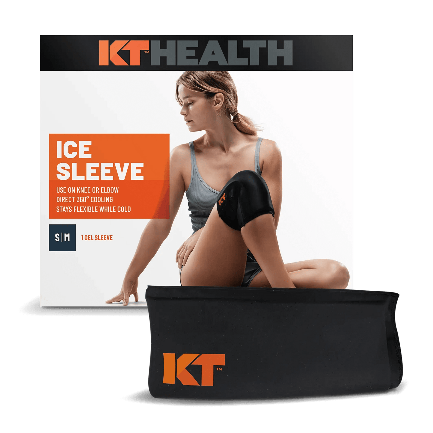 The KT Health Ice Sleeve is the best way to get both cold therapy and flexible compression for sore muscles and joints. With a breakthrough design that molds around elbows, knees and other joints, the KT Ice Sleeve makes it easy to apply up to 20 minutes