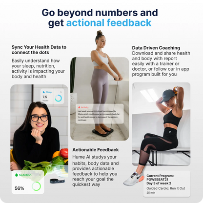 The Body Pod, Hume Health, personalized health monitoring, health tracking device, wellness tracker, health technology, smart scale, health app, weight loss, muscle gain, fat loss.