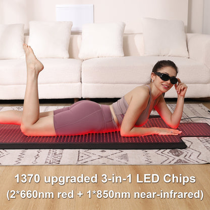 Perfect for Everyone: With its spacious 71.4 x 33.0-inch size, this red light therapy mat offers unmatched versatility and convenience. Whether you're soothing sore muscles post-workout, enhancing relaxation during a spa session, or enjoying therapy on th