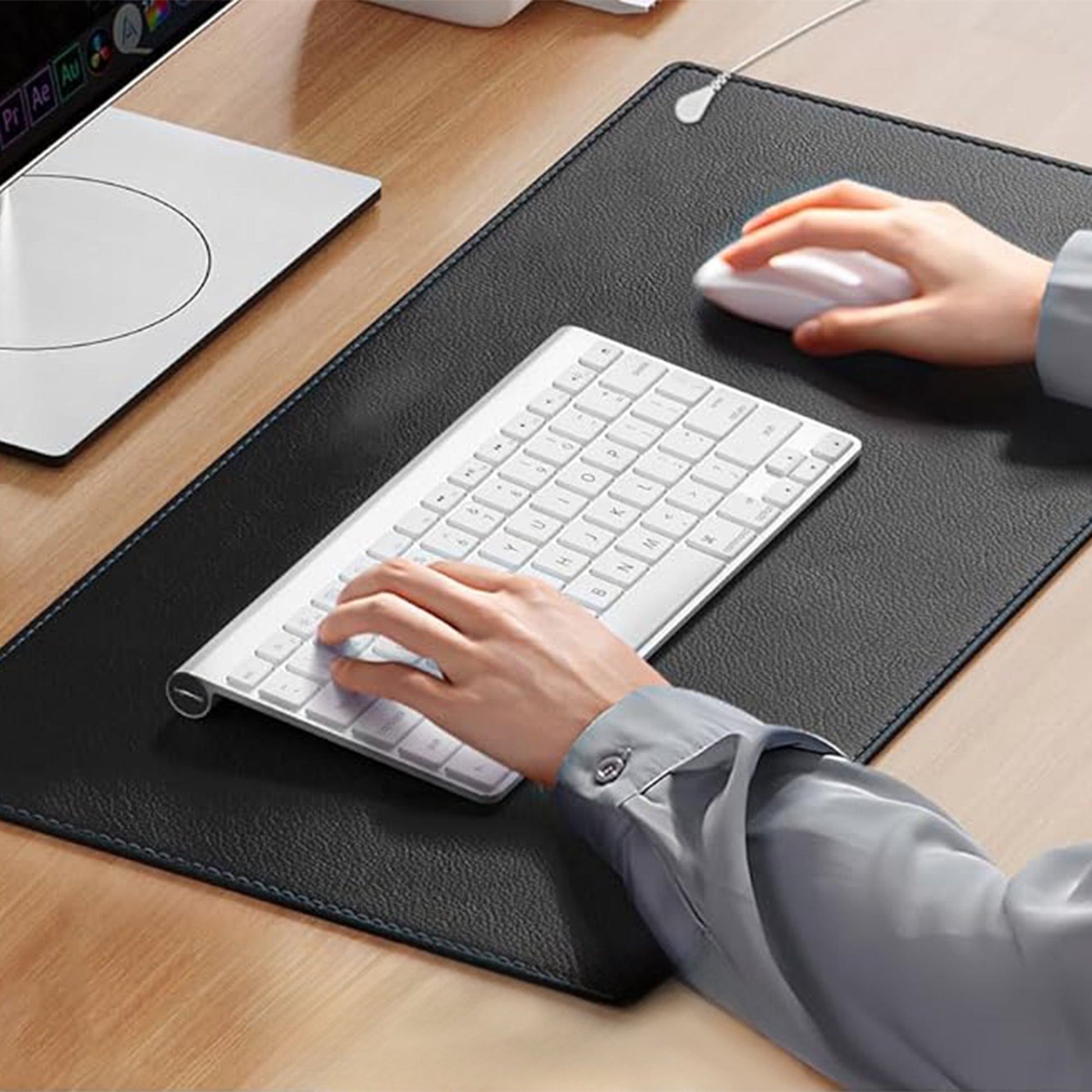 Reconnect with the Earth's energy with the versatile LUMYHEALTH™ Grounding Mat. Designed to reduce stress, improve circulation, and enhance sleep quality, this mat can also be used as a mouse pad or foot pad, offering comfort and support during your daily