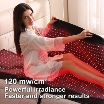 Whole-Body Red Light Therapy for Home Use: Experience the benefits of the Whole-Body Red Light Therapy Mat, featuring 2,570 light beads emitting dual wavelengths (660nm and 850nm). This innovative spectrum delivers comprehensive therapy, effectively addre