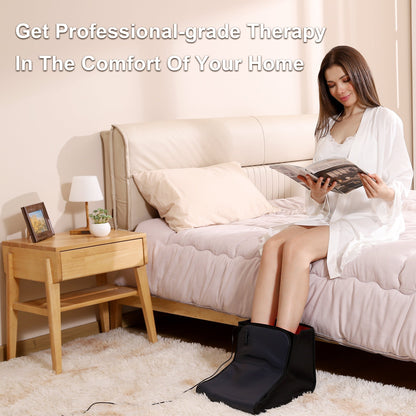 Targeted Red Light Therapy for Feet: Specially designed to alleviate foot discomfort, this device features an ergonomic, foot-shaped design that ensures complete and comfortable coverage. It’s perfect for soothing pain from jogging, hiking, standing for e
