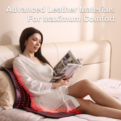 【Optimal Size for Maximum Comfort】Measuring 23.6 x 38 inches, this generously sized red light therapy mat provides ample space for a comfortable and immersive experience. It effectively addresses lower back and overall back pain in one session. Despite it