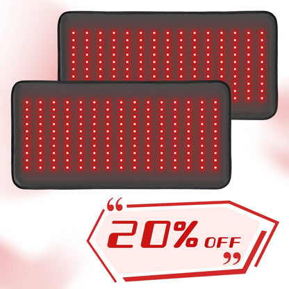 Experience advanced wellness with the LumyHealth Red Light Therapy Pad. Designed with 450 LEDs (300 at 660nm red and 150 at 850nm near-infrared) across 150 chips, it delivers a powerful 32 mW/cm² irradiance. The pad offers versatile operation modes—includ