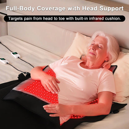 Experience full-body wellness with the LumyHealth Red Light Therapy Recovery Bag. Powered by 2,570 medical-grade LEDs, this device delivers targeted 660nm and 850nm wavelengths to support pain relief, muscle recovery, and healthy aging. Its premium TPU-co