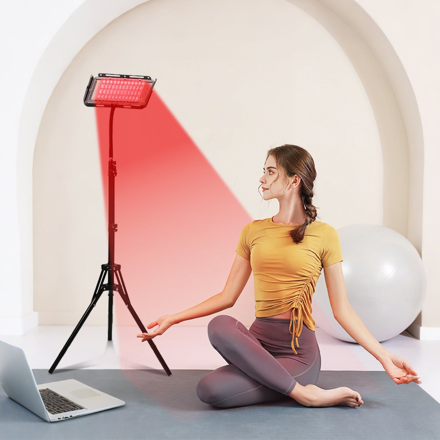 The Red and Infrared Light Therapy Lamp Panel with Stand from LumyHealth is a versatile and powerful therapy tool designed to enhance your wellness routine. Combining red (630nm) and near-infrared (850nm) light, this lamp promotes pain relief, muscle reco