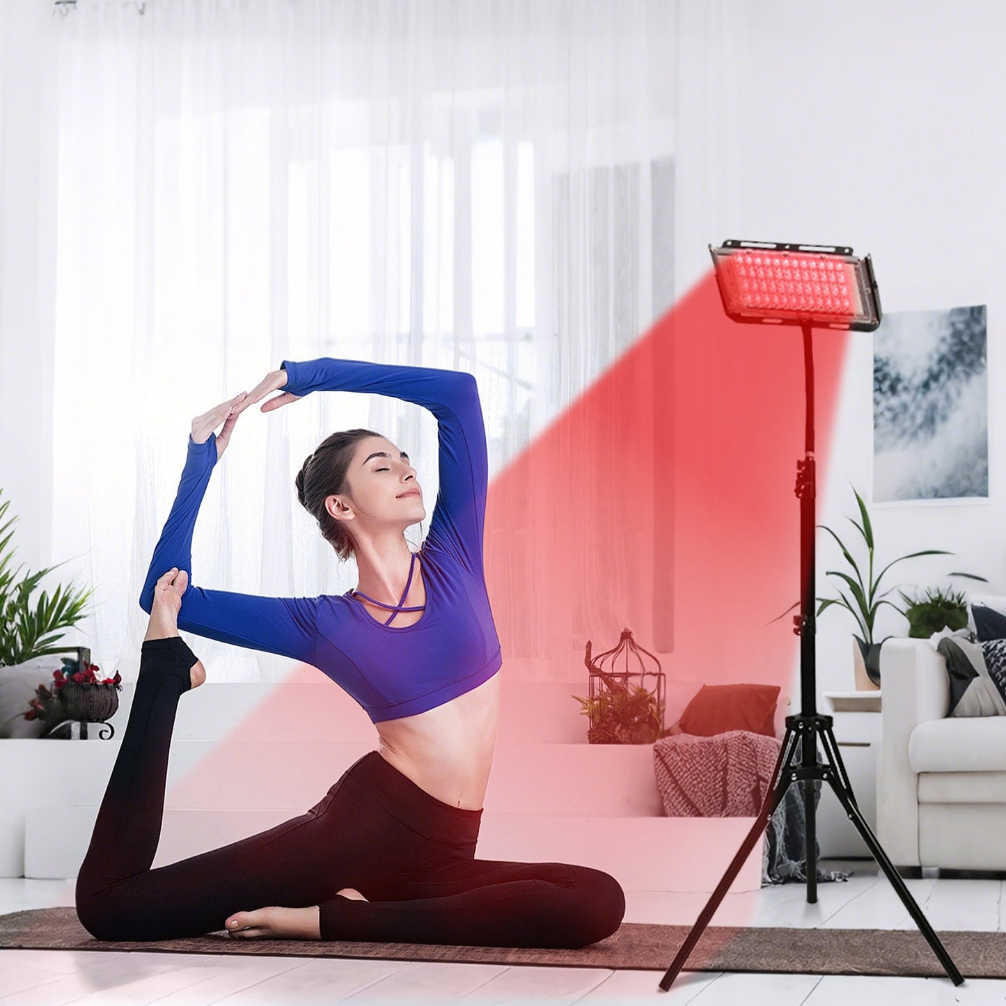 The Red and Infrared Light Therapy Lamp Panel with Stand from LumyHealth is a versatile and powerful therapy tool designed to enhance your wellness routine. Combining red (630nm) and near-infrared (850nm) light, this lamp promotes pain relief, muscle reco