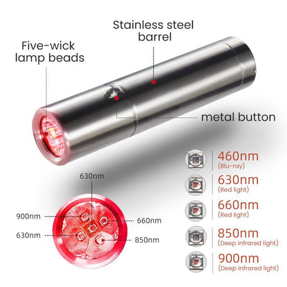 Discover the power of targeted healing with our Red Light Therapy Torch with Removable Tip. Designed for convenience and effectiveness, this portable device harnesses the benefits of red light therapy to promote skin rejuvenation, relieve pain, and accele
