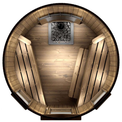 Experience the charm of our wooden cabin sauna, designed with you in mind. This compact yet spacious circular sauna is a versatile gem that can easily find its place in any corner of your garden. It's not just a sauna; it's your personal oasis. Key Featur