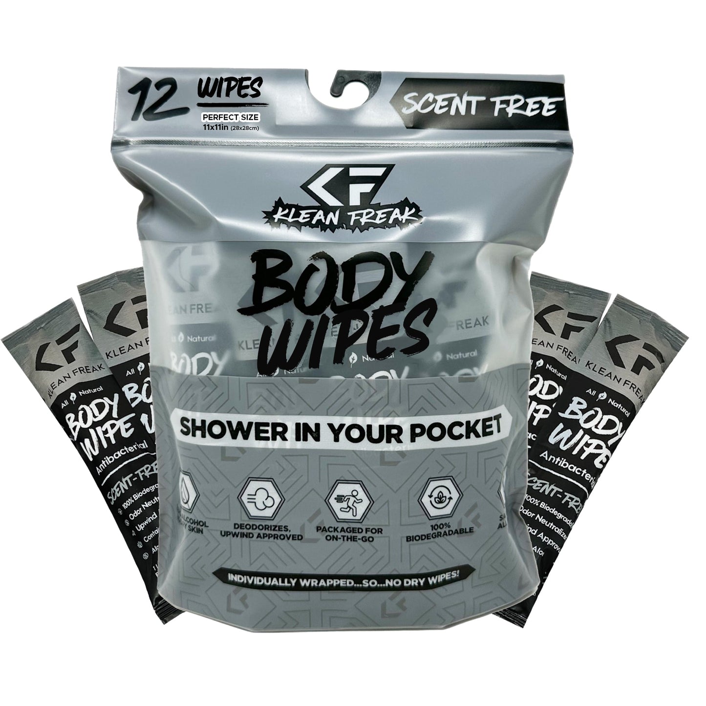 Klean Freak Body Wipes - 12 Pack