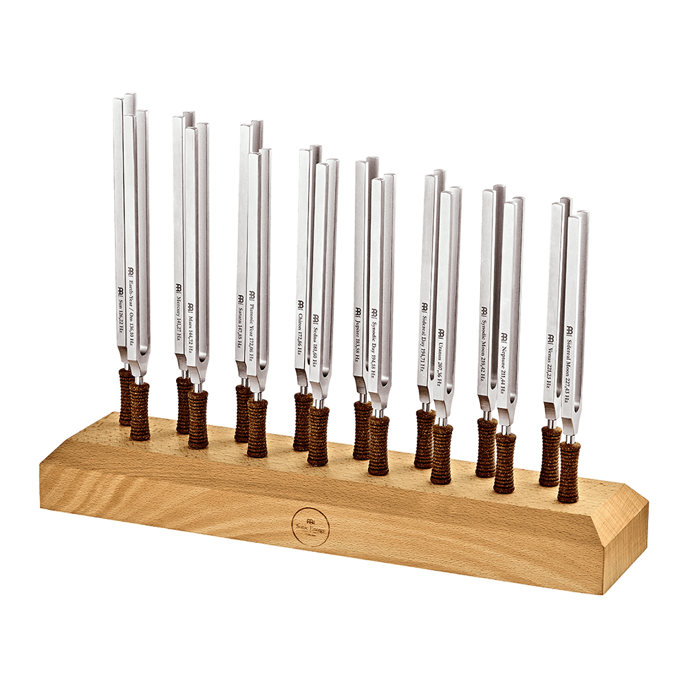 This set includes 16 well-chosen Premium Weighted Therapy Tuning Forks. The first choice of professionals in the fields of sound healing, manual therapy, and acupuncture. These Premium Weighted Therapy Tuning Forks are handmade in Germany from German stee
